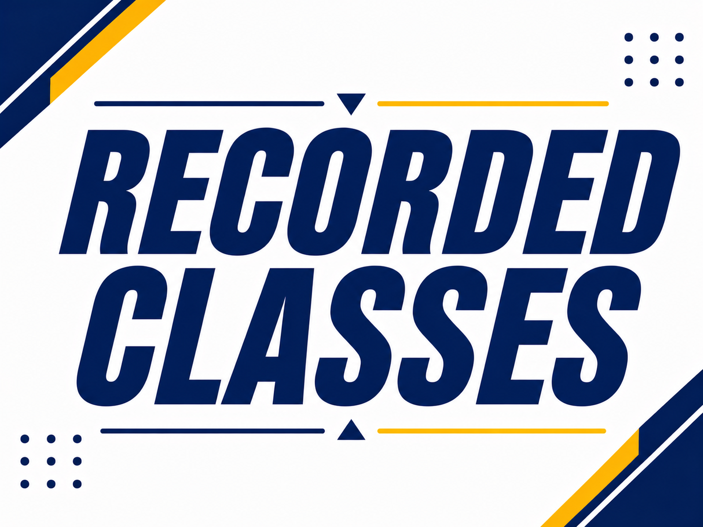 Recorded Classes
